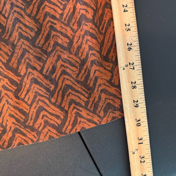 Garnet Hill Rust Colored Chevron Print Linen Pants, Wide Leg, Mid Rise, Size 12 - Picture 9 of 9